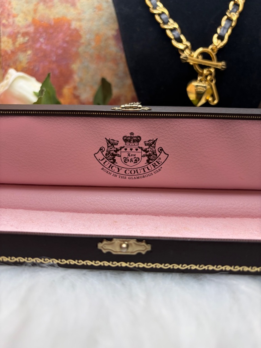 RARE Juicy Couture black and gold necklace - Picture 3 of 7